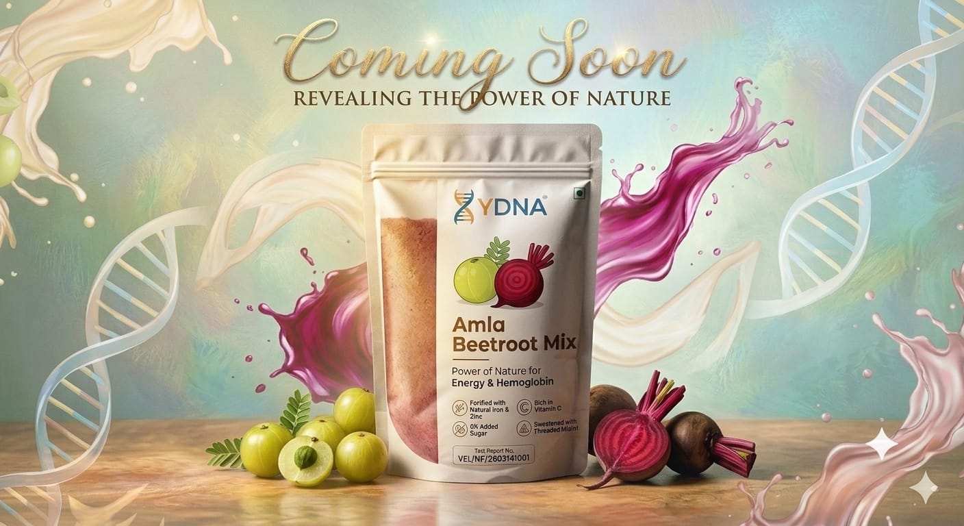 COMING SOON STAY TUNED "YDNALife Aamla-Beetroot Refreshment Drink"
