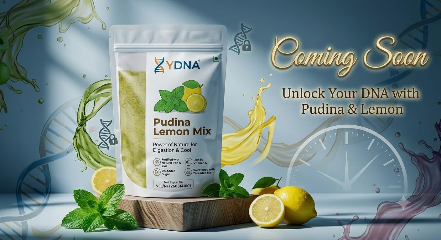 COMING SOON STAY TUNED "YDNALife Lemon-Pudina Refreshment mix"